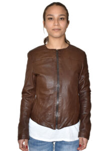 Woman leather jacket in Made in Italy