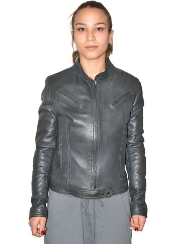 Woman leather jacket in Made in Italy